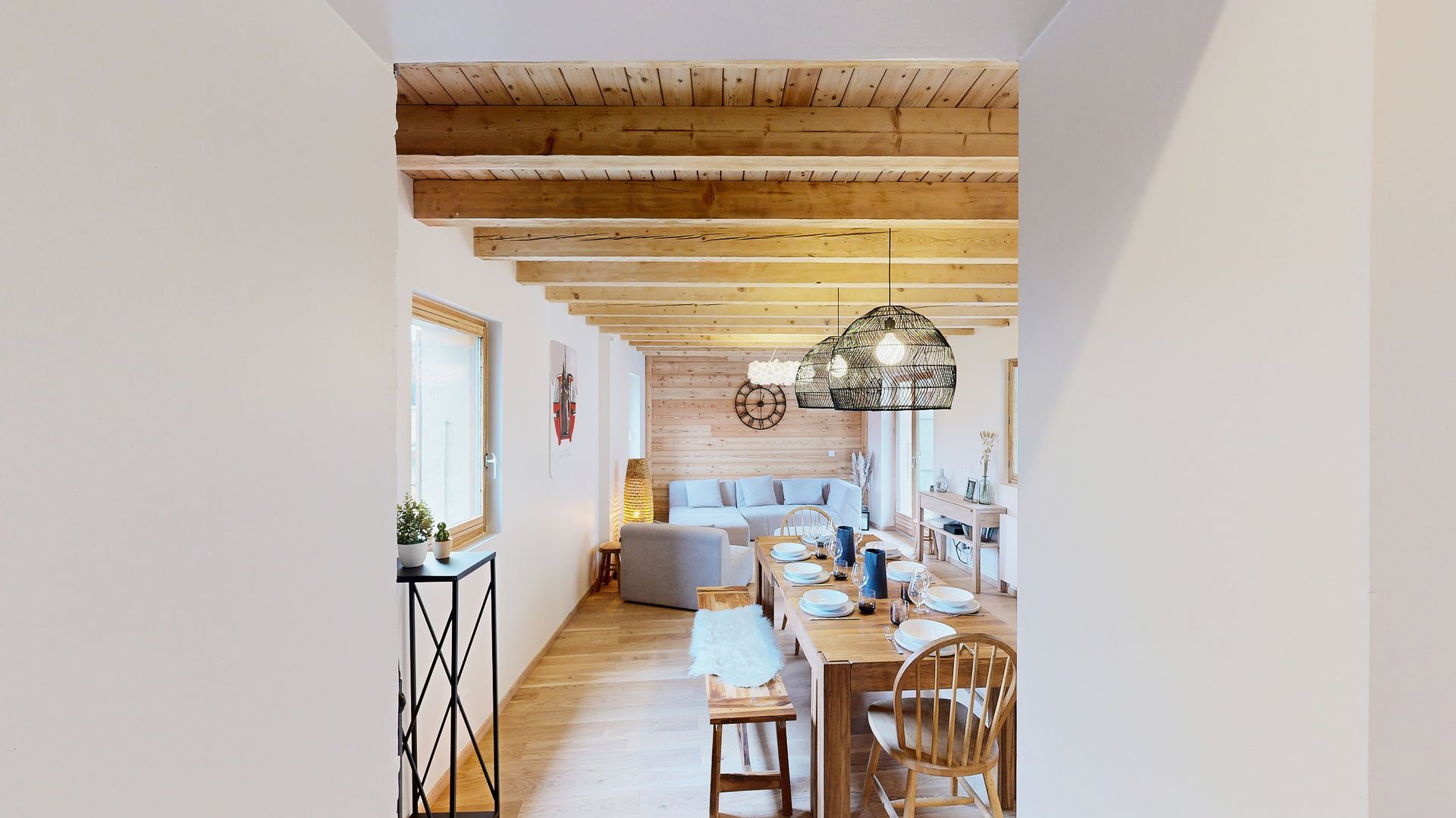 Cuisine equipee chalet ski La Plagne induction et lave-vaisselle